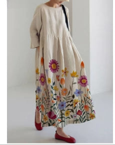 Robe femme à col rond, nouvelle collection m301069