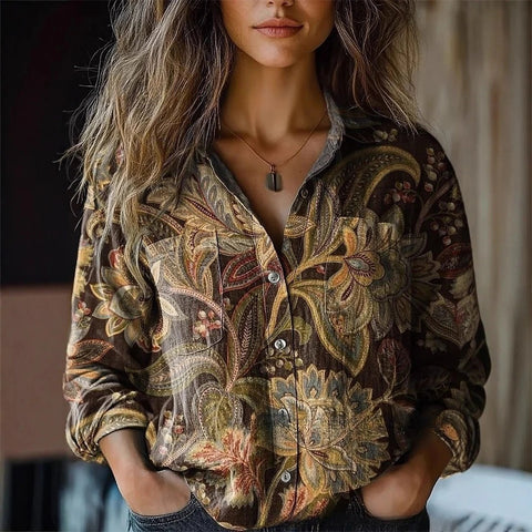 Trendy 3D printed long-sleeved shirt m303044