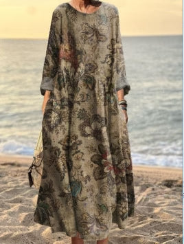 3D-gedrucktes lässiges lockeres Kleid für Damen m301278 