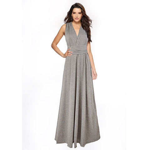 Explosive multi-wearing method multi-rope cross backless sexy bandage dress long dress dress m301601