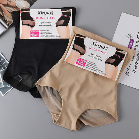 Dünnes, atmungsaktives Mesh aus Eisseide mit hoher Taille und Bauchhose, Körperformung, Hüftlifting-Body-Unterwäsche m5010697 