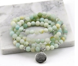 8Mm Amazon Armband 108 Lotus Buddha Auge Anhänger Halskette Armband Armband m3331231