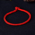 Bracelet en corde rouge pour l'année de la naissance, corde rouge tissée à la main à quatre côtés et huit brins de style ethnique m3331242
