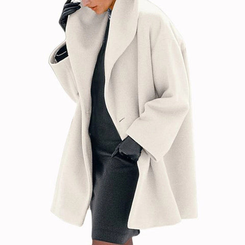 Autumn and winter coat multi-color crew neck loose hooded coat woolen coat m300538