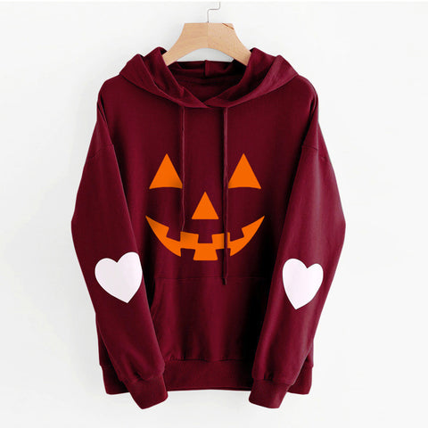Loses, bedrucktes Sweatshirt mit Kapuze für Damen M300224 