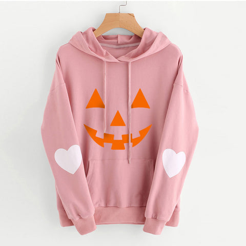 Loses, bedrucktes Sweatshirt mit Kapuze für Damen M300224 