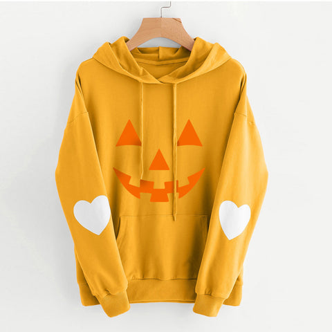 Loses, bedrucktes Sweatshirt mit Kapuze für Damen M300224 