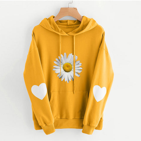 Loses, bedrucktes Sweatshirt mit Kapuze für Damen M300224 