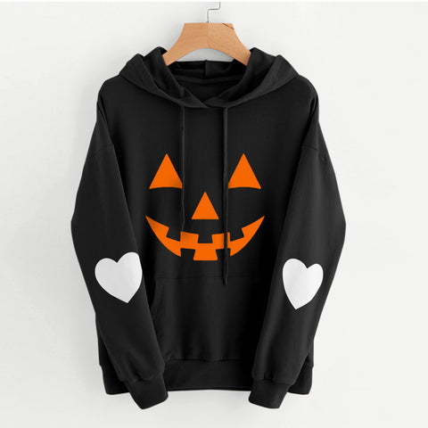 Loses, bedrucktes Sweatshirt mit Kapuze für Damen M300224 