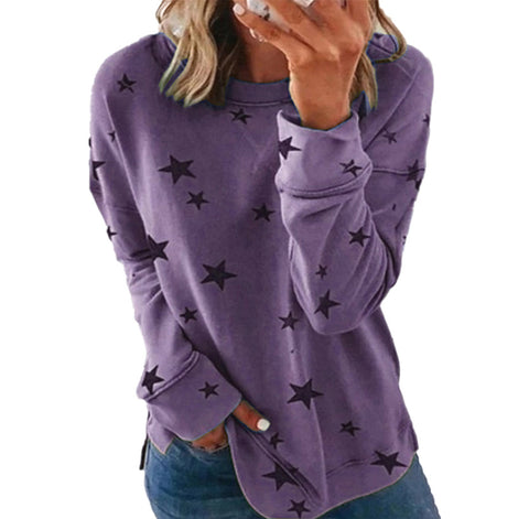 Pull ample à manches longues et imprimé grande taille m300593 