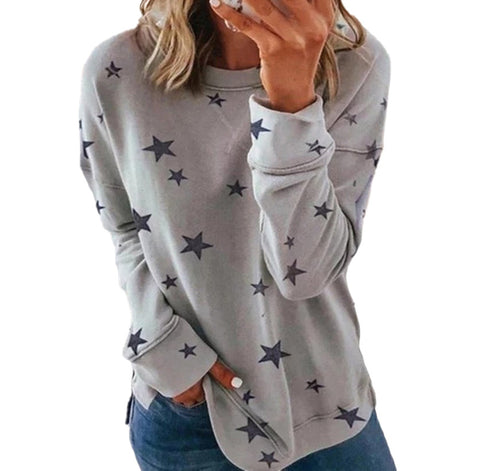 Pull ample à manches longues et imprimé grande taille m300593 