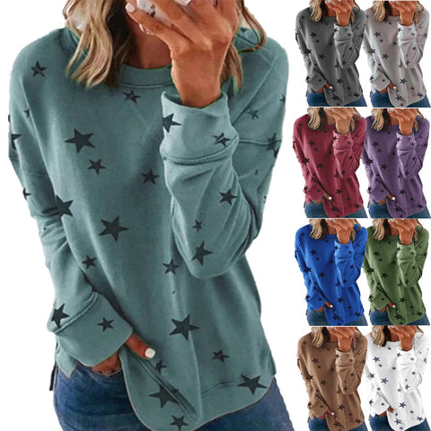 Pull ample à manches longues et imprimé grande taille m300593 
