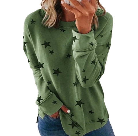 Pull ample à manches longues et imprimé grande taille m300593 