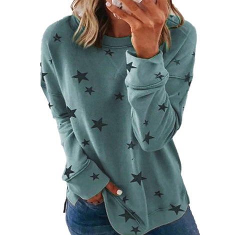 Pull ample à manches longues et imprimé grande taille m300593 