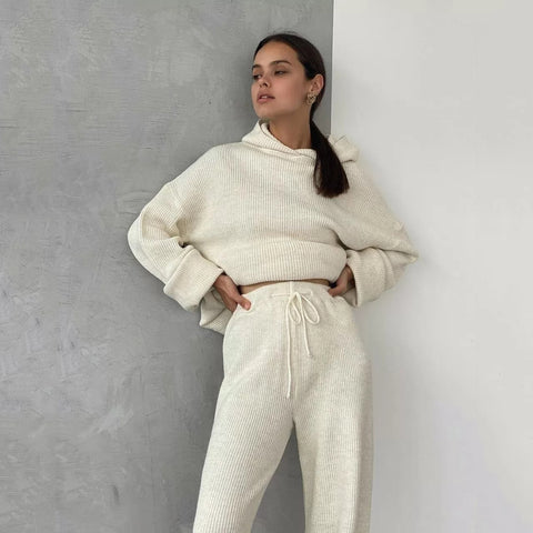 autumn and winter women's clothing new fashion sports sweater set two-piece set m301813