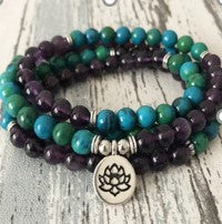 8Mm Amazon Armband 108 Lotus Buddha Auge Anhänger Halskette Armband Armband m3331231