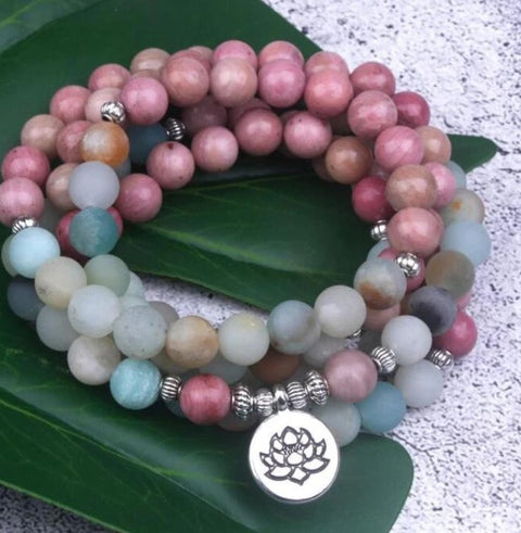 8Mm Amazon Armband 108 Lotus Buddha Auge Anhänger Halskette Armband Armband m3331231