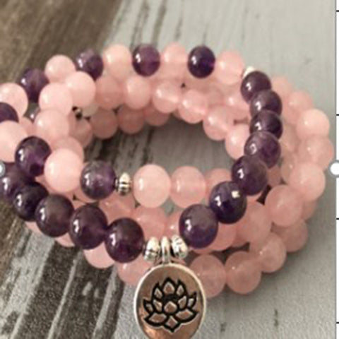 8Mm Amazon Armband 108 Lotus Buddha Auge Anhänger Halskette Armband Armband m3331231