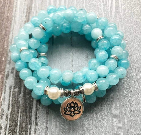 8Mm Amazon Armband 108 Lotus Buddha Auge Anhänger Halskette Armband Armband m3331231