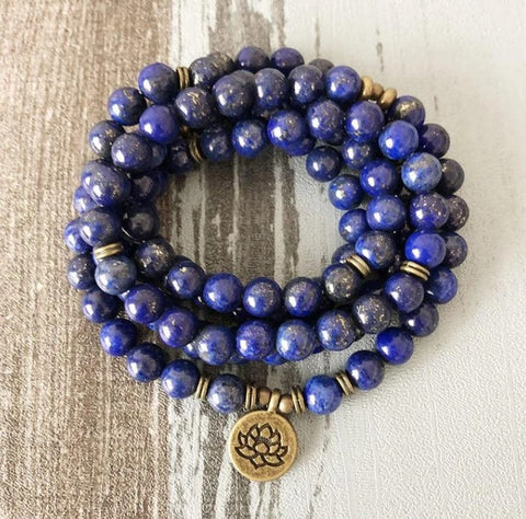 8Mm Amazon Armband 108 Lotus Buddha Auge Anhänger Halskette Armband Armband m3331231