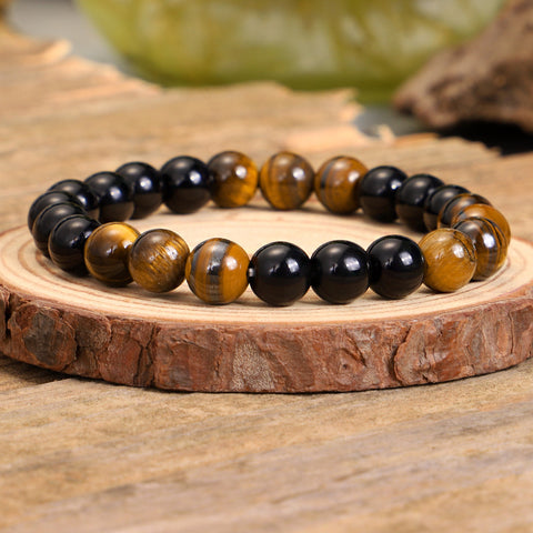 Ensemble de colliers 108 œil de tigre, collier de yoga, chaîne de pull à pompons m3331304