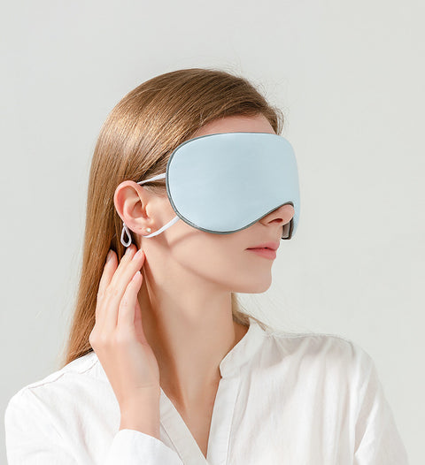 Mittagspausen-Augenmaske aus Eisseide für Damen mit hängenden Ohren, doppelseitige warme und kühle atmungsaktive Augenmaske, lichtblockierende Schlafaugenmaske für den Außenbereich, m3330671 