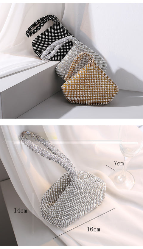 Banketttasche, handgefertigt mit Strass, Abendtasche, handgehaltene Banketttasche m3331047
