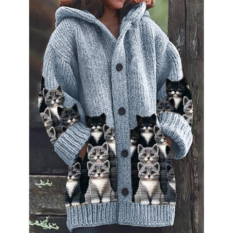 New Halloween Animal 3D Printed Casual Hooded Cloak Jacket m301664