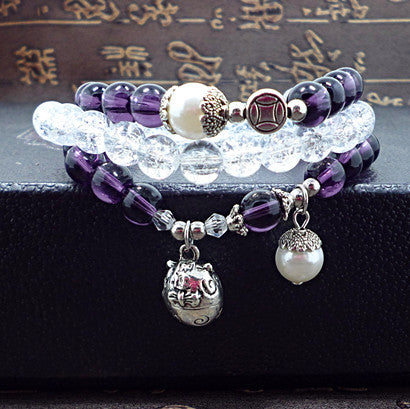 Naturstein Kristall Armband weiblich Wangfu Stein Achat Granat m3331298 