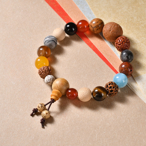 Achtzehn-Samen-Armband Duobao Bodhi roter Stein Vorsehung Achtzehn-Sohn-Buddha-Perlen m3331279 