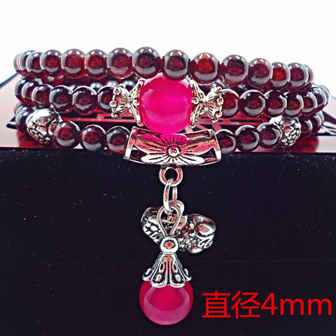 Naturstein Kristall Armband weiblich Wangfu Stein Achat Granat m3331298 