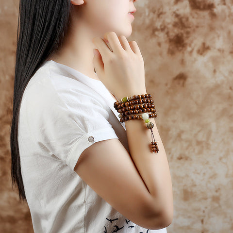 Authentisches Hainan Huanghuali Holzarmband 108 Stück, Holzarmband m3331232