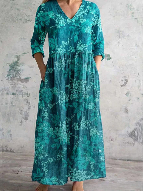 Robe ample décontractée d'été pour femme, imprimée en 3D, style urbain, m301037