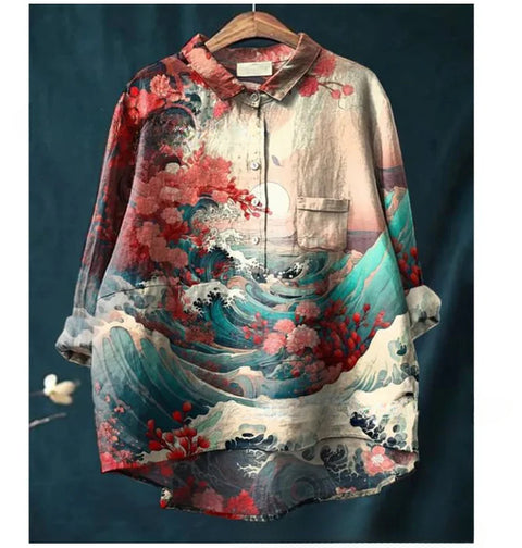 T-shirt ample à col ras du cou pour femme, grande taille, décontracté, imprimé, m301279 
