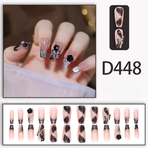 Elegante und frische Temperament Wind Maniküre Eis transparent Strass abnehmbare tragbare Nagel m5010688
