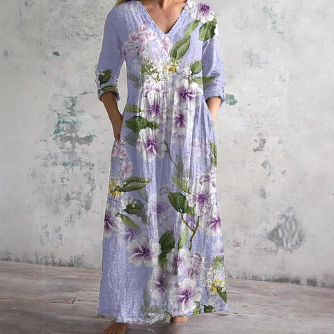 3D-Druck Sommer urban lässig lockeres Kleid Damen m301037