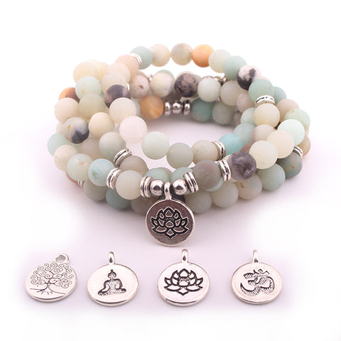 108 colliers pendentif Lotus bracelet collier de perles Bouddha m3331224