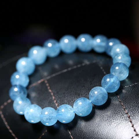 Natürliches brasilianisches Aquamarin-Armband mit Einzelkreis-Eiskristall-Armband, Schmuck m3331240