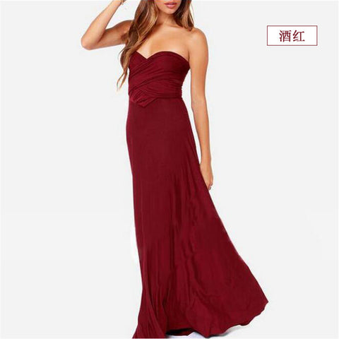 Explosive multi-wearing method multi-rope cross backless sexy bandage dress long dress dress m301601