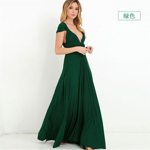 Explosive multi-wearing method multi-rope cross backless sexy bandage dress long dress dress m301601