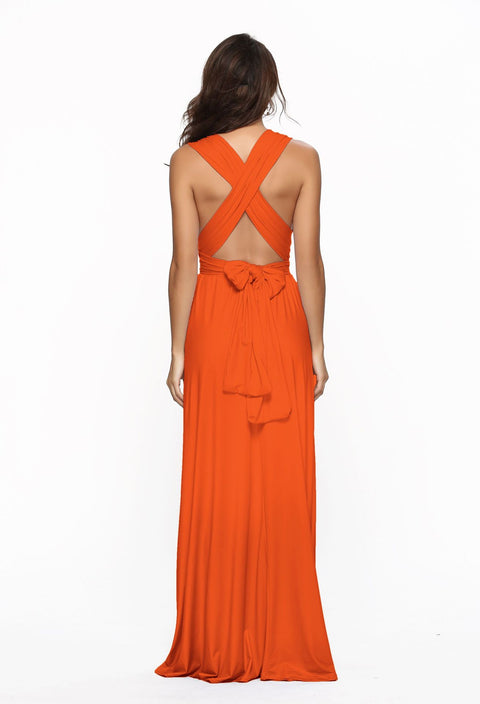 Explosive multi-wearing method multi-rope cross backless sexy bandage dress long dress dress m301601