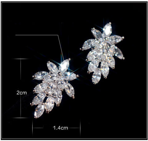 Super Flash Zirkon Pferdeauge Diamant helle Kristall Ohrringe m3331102