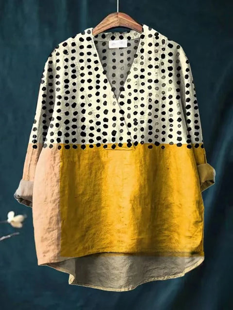 T-shirt ample à col ras du cou pour femme, grande taille, décontracté, imprimé, m301276 