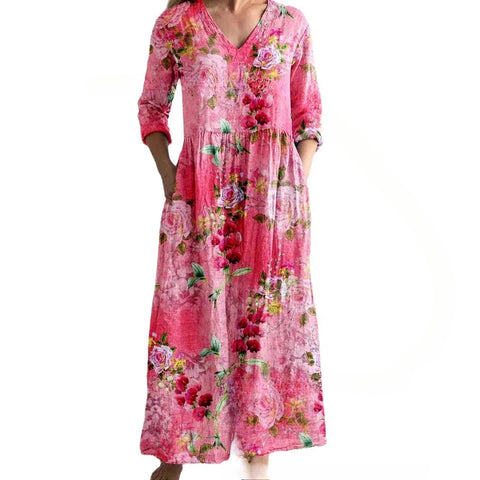 Robe ample décontractée d'été pour femme, imprimée en 3D, style urbain, m301037