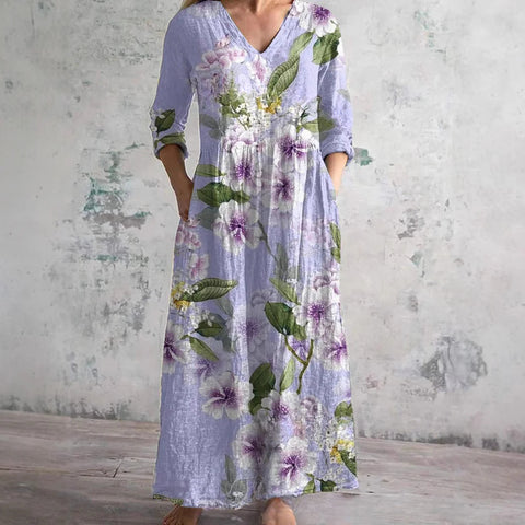 Robe ample décontractée d'été pour femme, imprimée en 3D, style urbain, m301037