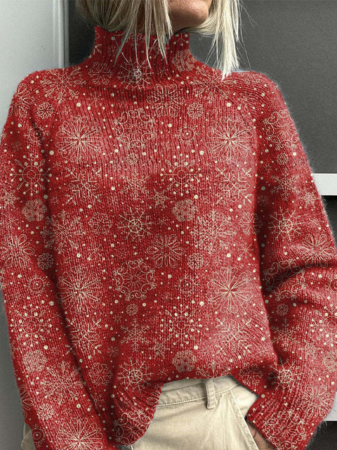 Christmas abstract print casual cape jacket cardigan sweater m302114