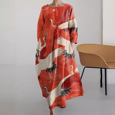 Robe femme à col rond, nouvelle collection m301069