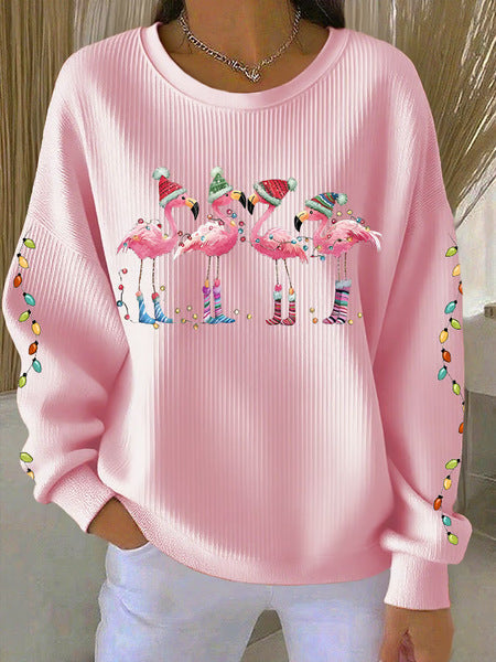 Loose outer wear lazy wind snowflake Christmas tree mix and match casual commuter sweater m302516 -2