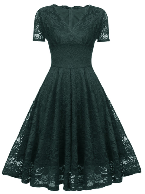 Autumn and winter women's clothing hot-selling V-neck medium and long lace pendulum dress m301709