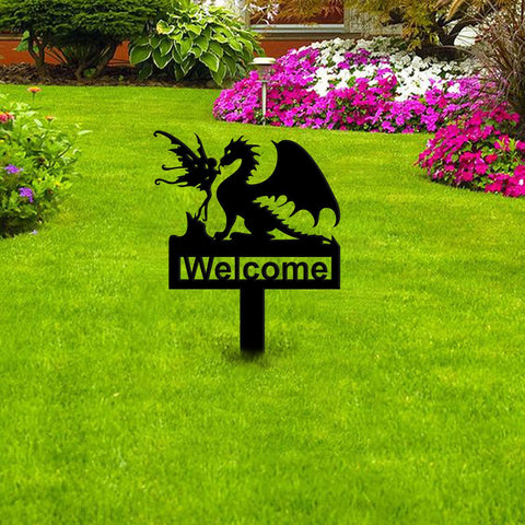 Dragon Garden Märchen Adresscode-Schild m3331008